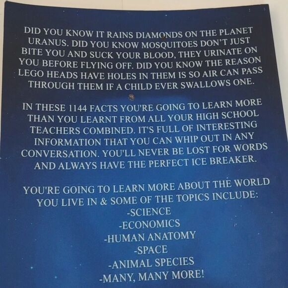 1144 Random, Interesting and Fun Facts You Need to know Book - Picture 3 of 9